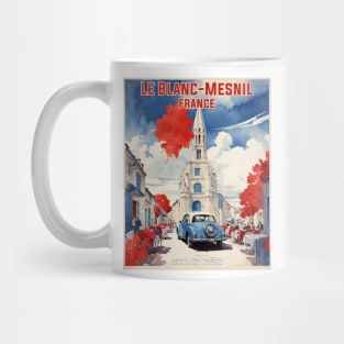 Le Blanc Mesnil France Vintage Travel Poster Tourism Mug